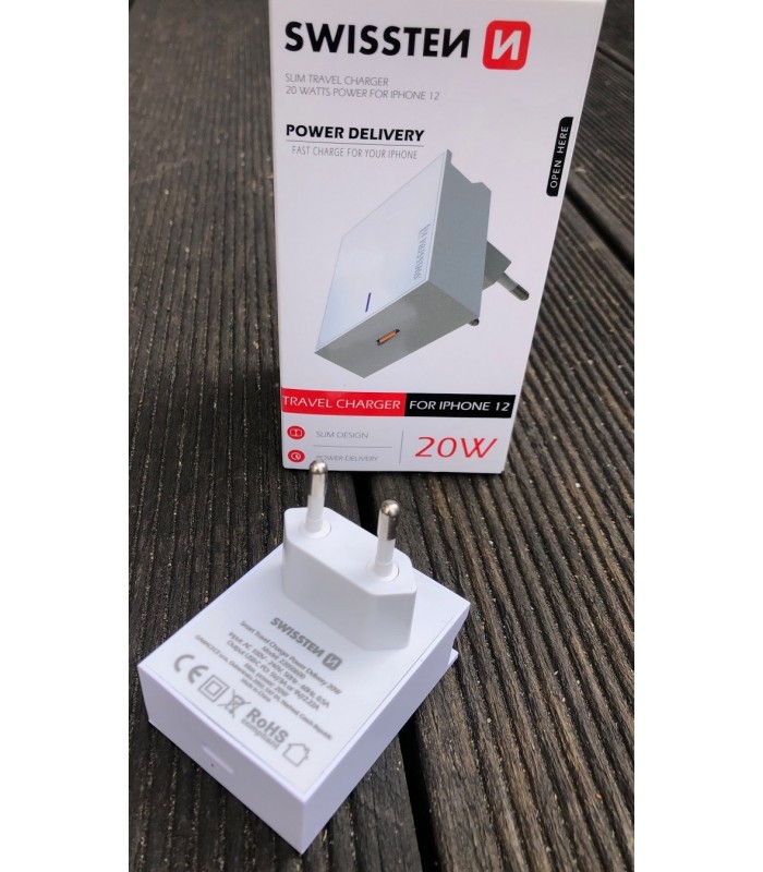 Szybka Ładowarka Sieciowa SWISSTEN USB-C PD 20W