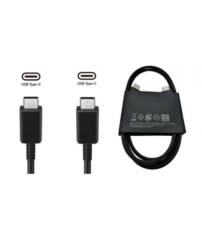 Oryg. Kabel Samsung 2x USB-C 3A 25W 45W 1m Czarny