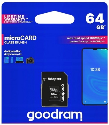 Karta pamięci micro SD Class 10 UHS Goodram 64GB