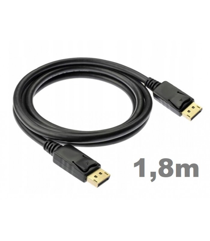 Kabel DisplayPort na DisplayPort 1,8m DP-DP Przewód 4K 1,8M