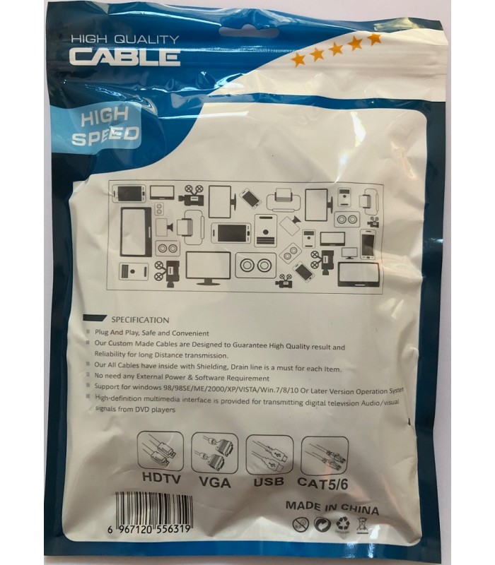 Kabel DisplayPort na DisplayPort 1,8m DP-DP Przewód 4K 1,8M