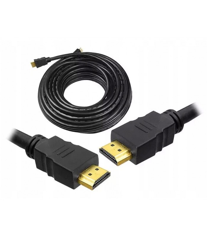 Kabel HDMI-HDM 10m Full HD v1.4 Gold 3D 4K DVBT 10M