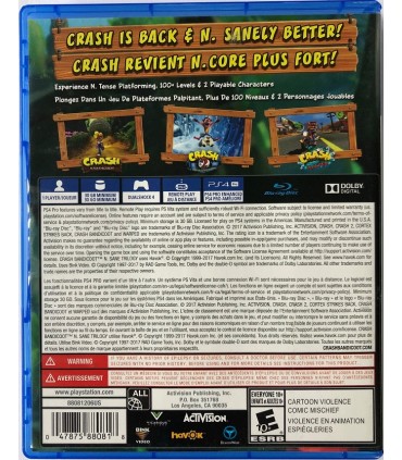 Crash Bandicoot N.Sane Trilogy PS4 okładka EU PL US