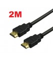 Kabel HDMI HDMI 2m Gold v1.4 3D 4K HD DVBT 2M