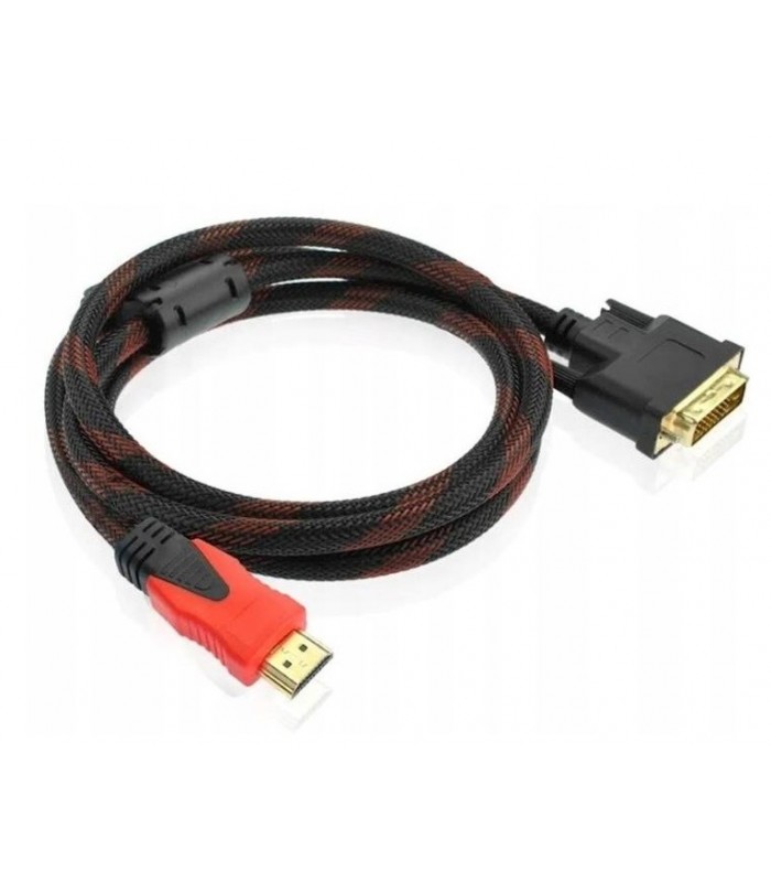 Kabel HDMI-DVI 24+1pin 2m Full HD Oplot Gold Wtyki