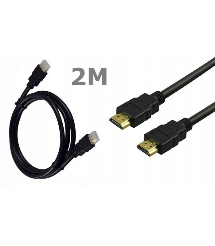 Kabel HDMI HDMI 2m Gold v1.4 3D 4K HD DVBT 2M