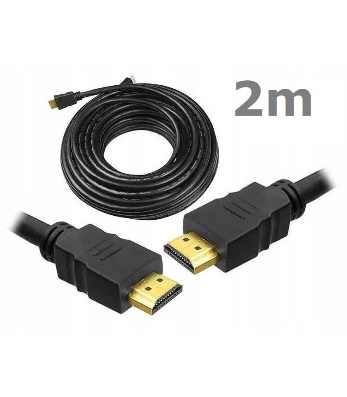 Kabel HDMI HDMI 2m Gold v1.4 3D 4K HD DVBT 2M