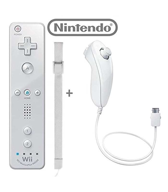 Wii Remote MotionPlus + Nunchuk Oryginalny Nintendo biały